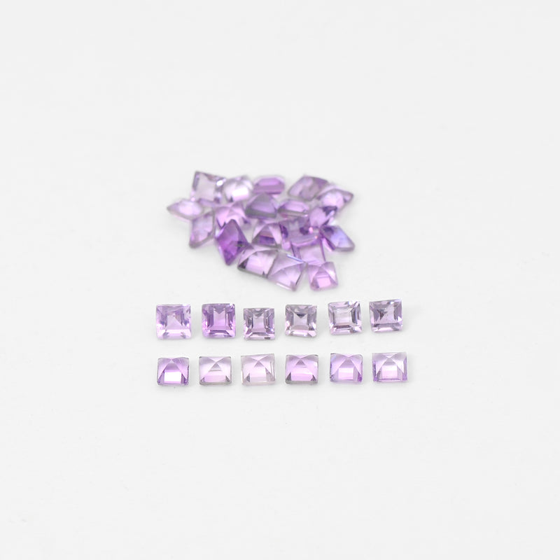 Square Purple Color Amethyst Gemstone 1.50 Carat
