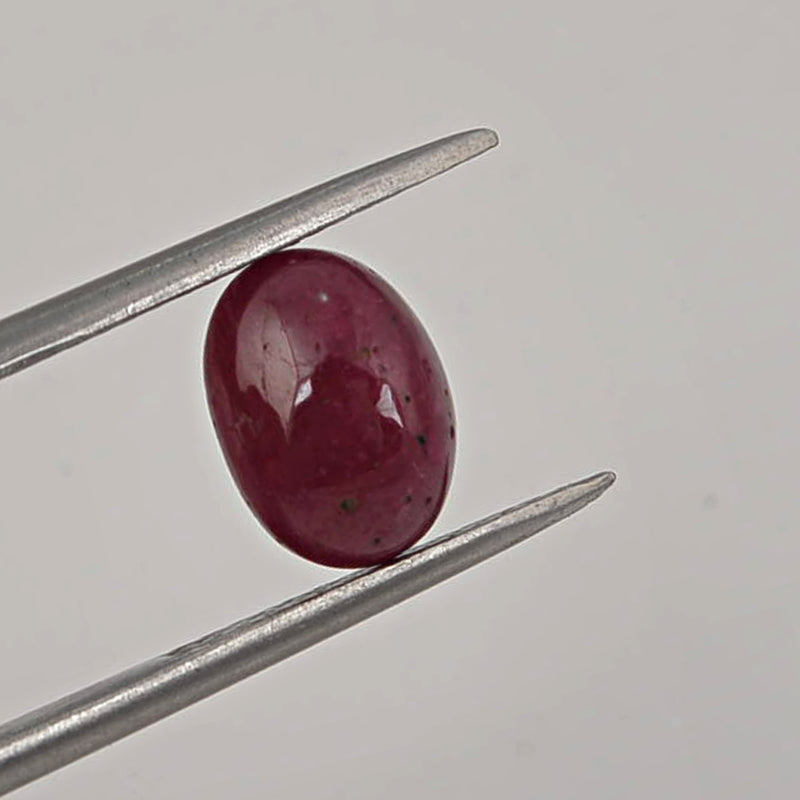 3.42 Carat Red Color Oval Ruby Gemstone