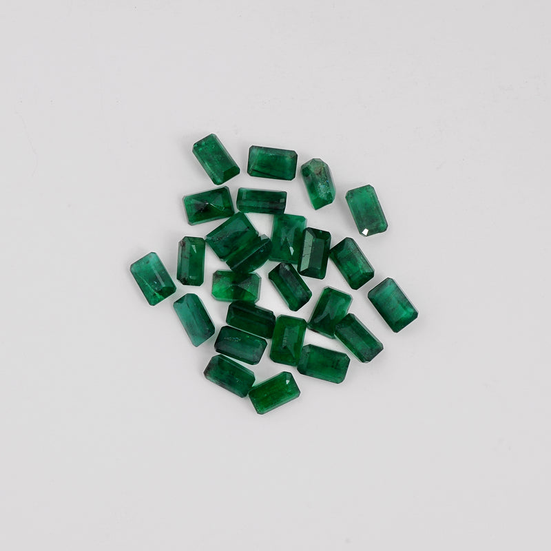 25 pcs Emerald  - 14.37 ct - Octagon - Green