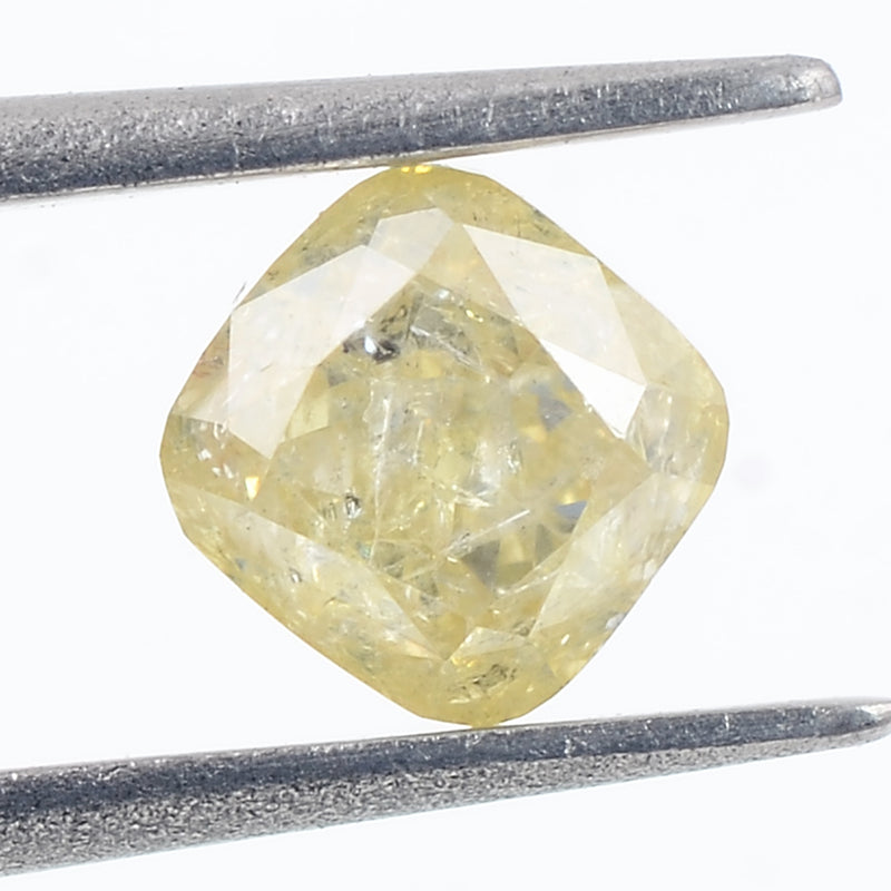 6 pcs Diamond  - 0.85 ct - Cushion - Yellow - SI - I
