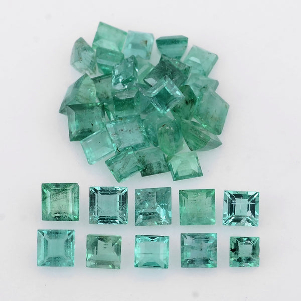 38 pcs Emerald  - 5.62 ct - Square - Green