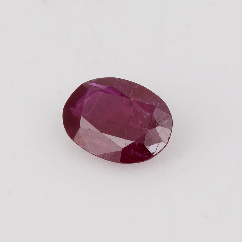 1 pcs Ruby  - 1.09 ct - Oval - Red