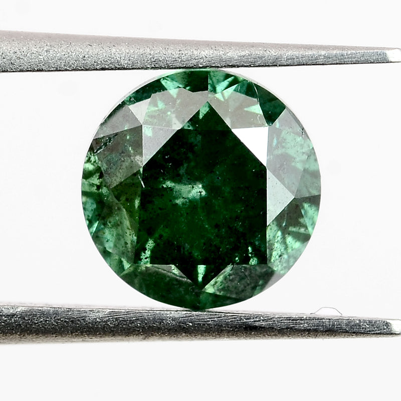 Round Fancy Green Color Diamond 0.61 Carat - ALGT Certified