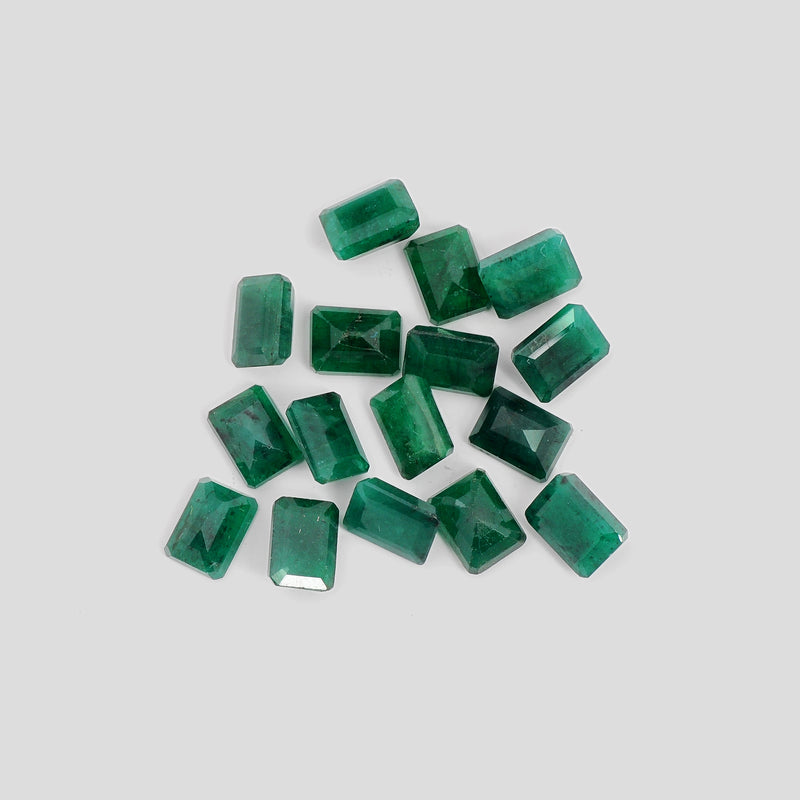 16 pcs Emerald  - 26.83 ct - Octagon - Green