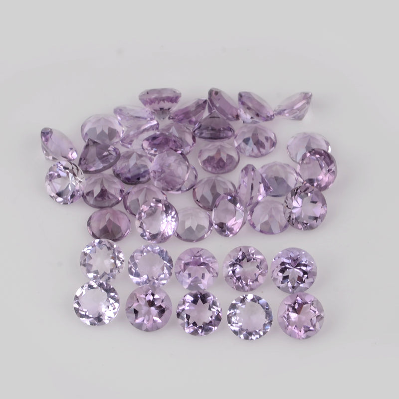 74.92 Carat Round Purple Amethyst Gemstone