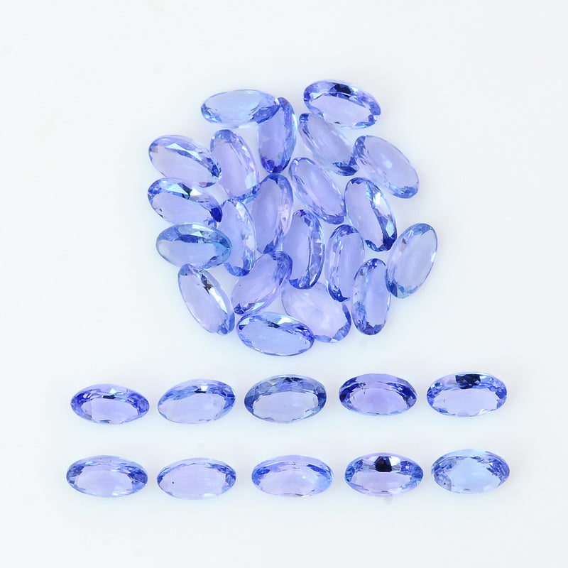 31 pcs Tanzanite  - 6.65 ct - Oval - Blue - Transparent