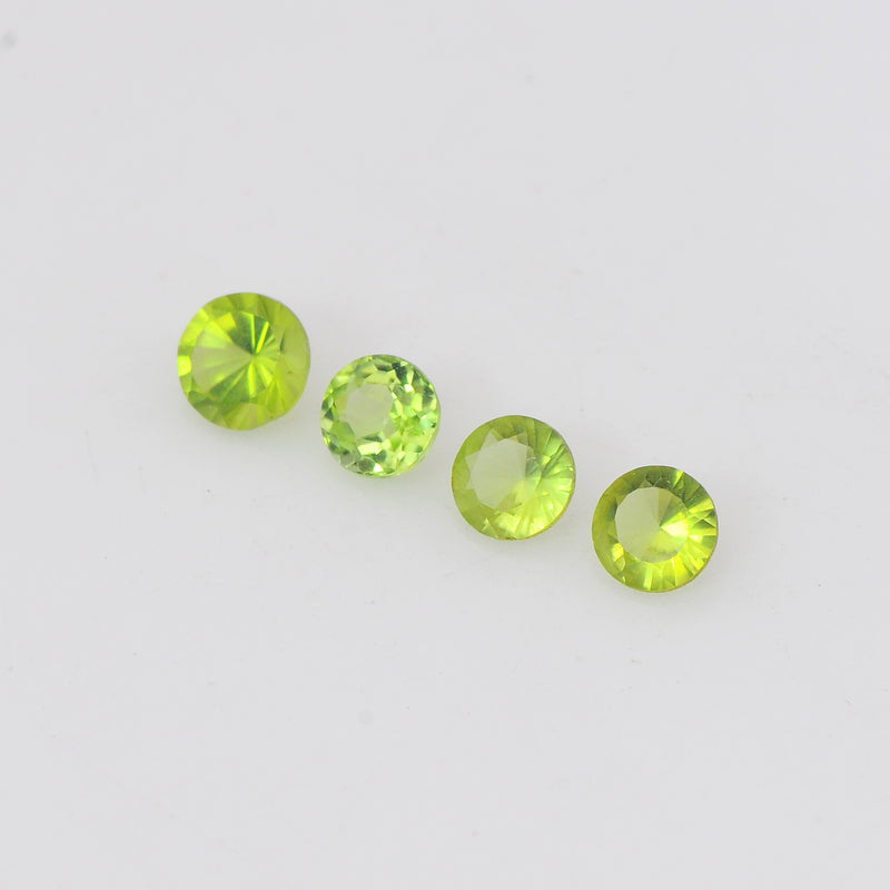 Round Green Color Peridot Gemstone 1.55 Carat
