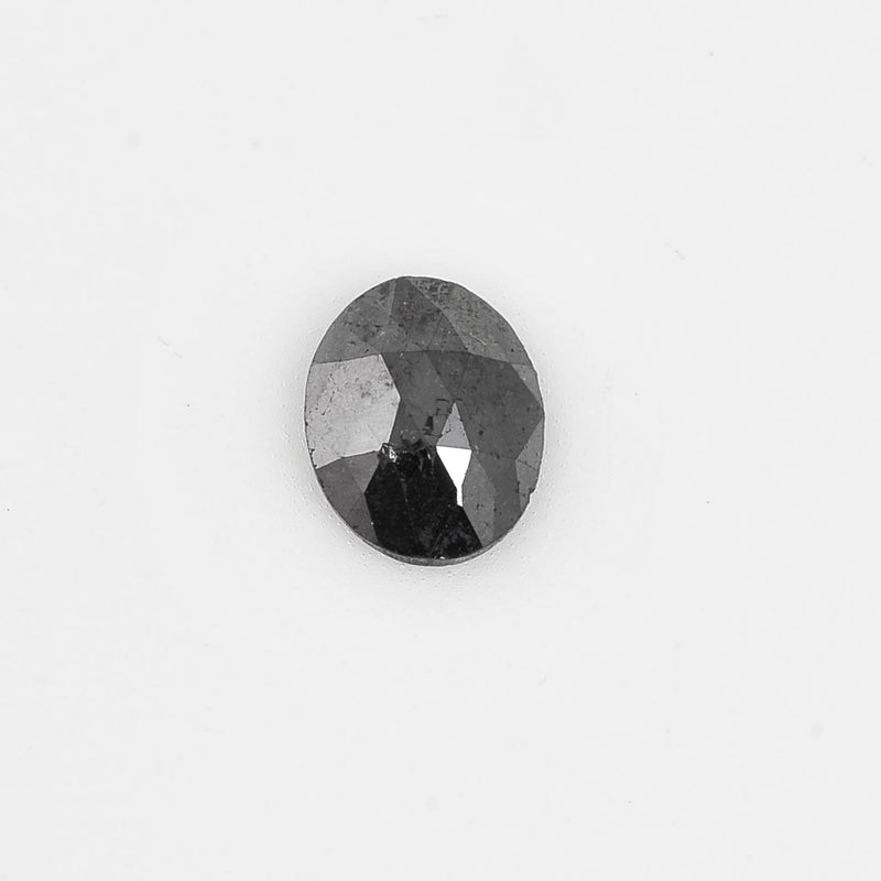 1.69 Carat Rose Cut Oval Fancy Black Diamond-AIG Certified