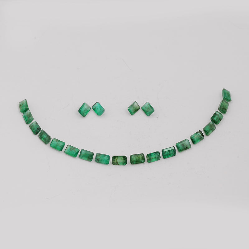 22 pcs Emerald  - 12.51 ct - Octagon - Green