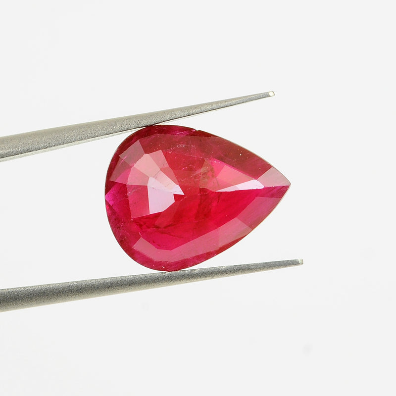 Pear Red Color Ruby Gemstone 2.56 Carat