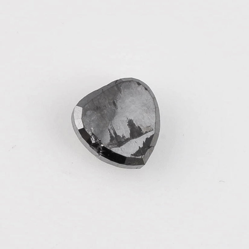 1.73 Carat Rose Cut Pear Fancy Black Diamond-AIG Certified