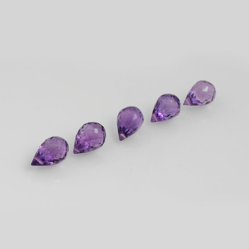 8.80 Carat Purple Color Drops Amethyst Gemstone
