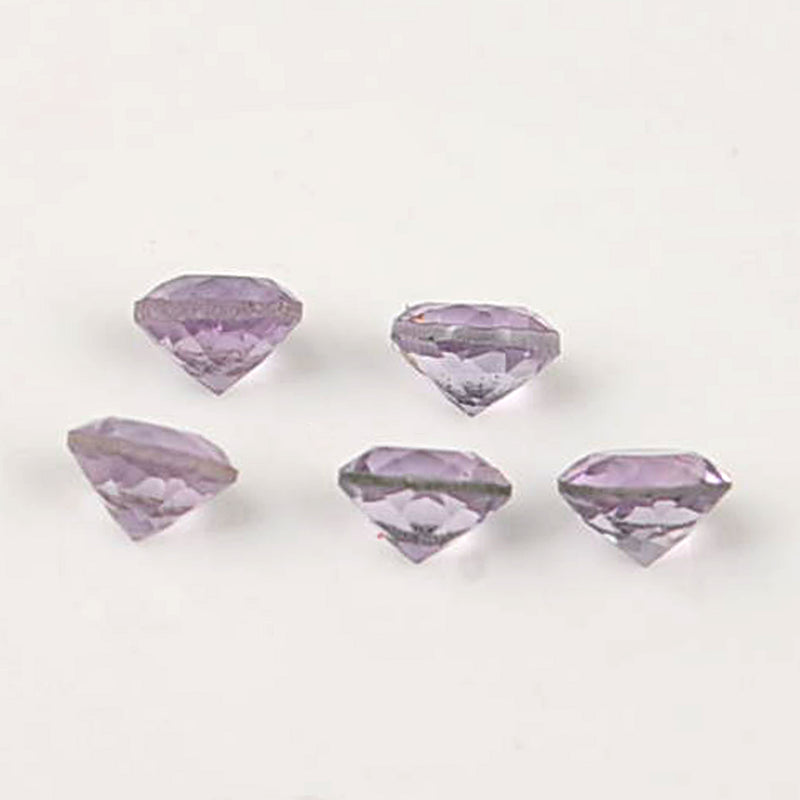 0.58 Carat Purple Color Round Amethyst Gemstone