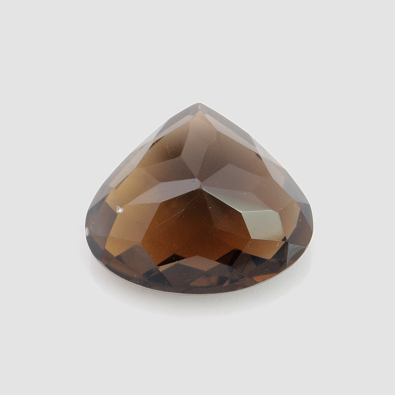 27.78 Carat Brown Color Heart Smoky Quartz Gemstone