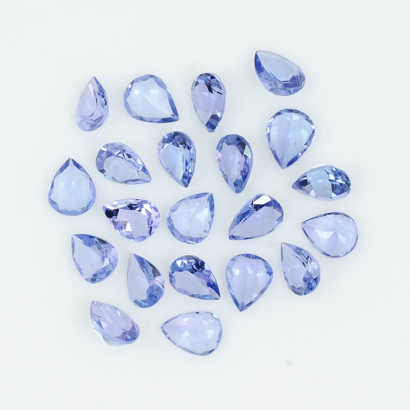 21 pcs Tanzanite  - 6.1 ct - Pear - Blue