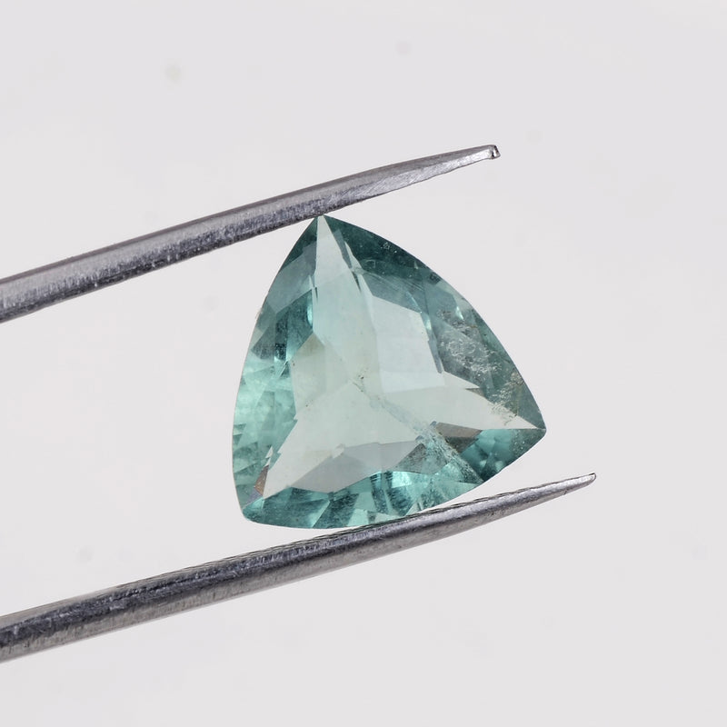 4.09 Carat Greenish Blue Color Trillion Apatite Gemstone