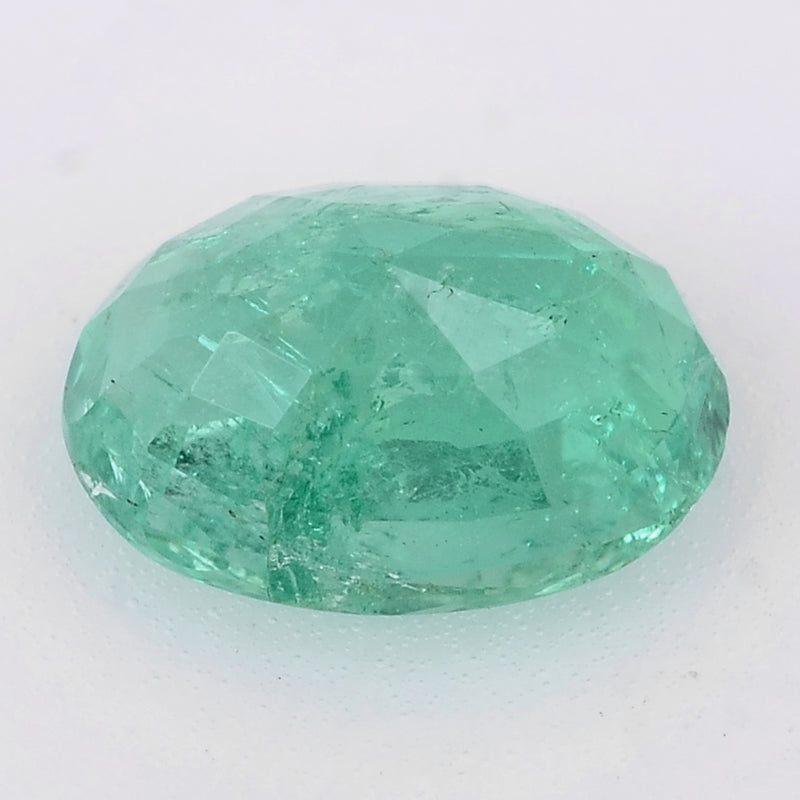 1 pcs Emerald  - 0.87 ct - Oval - Green