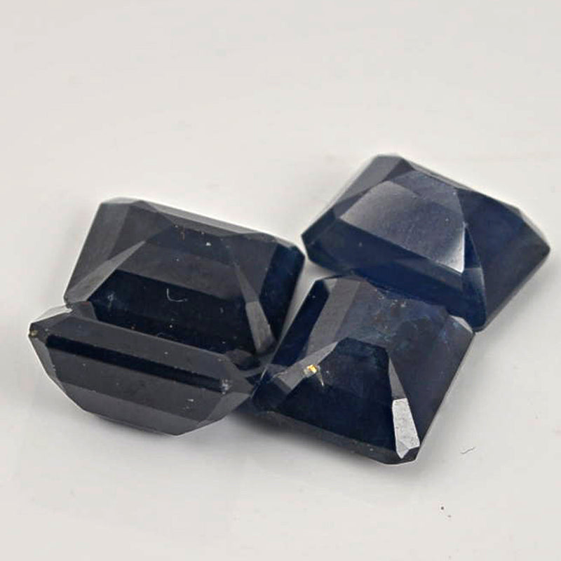 4 pcs Sapphire  - 11.85 ct - Octagon - Blue