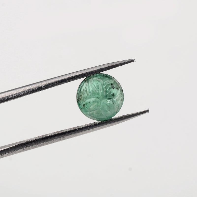 2.5 Carat Green Color Round Emerald Gemstone