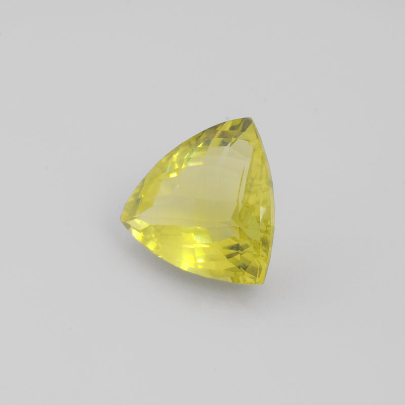 15.00 Carat Yellow Color Trillion Lemon Quartz Gemstone