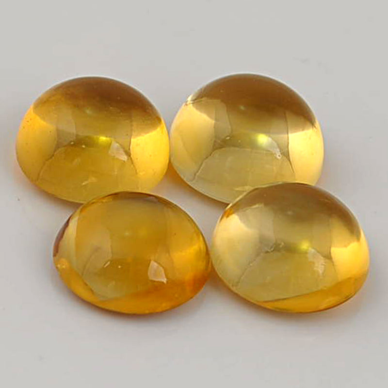 7.80 Carat Yellow Color Round Citrine Gemstone