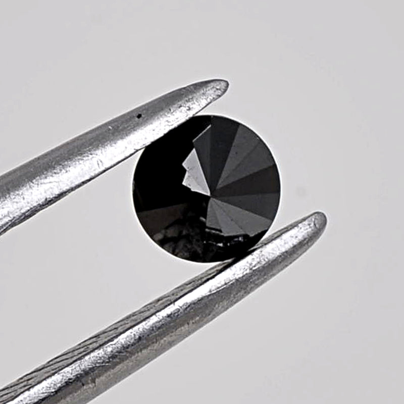 4.94 Carat Brilliant Round Fancy Black Diamonds-AIG Certified