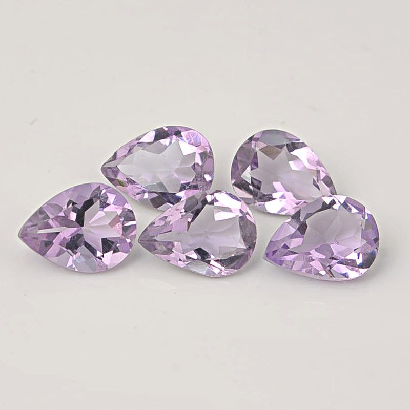 4.56 Carat Purple Color Pear Amethyst Gemstone