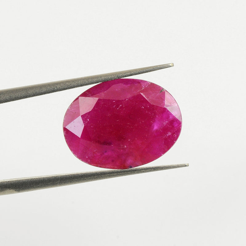 Oval Red Color Ruby Gemstone 15.00 Carat