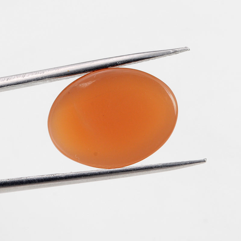 19.2 Carat Orange Color Oval Moonstone Gemstone