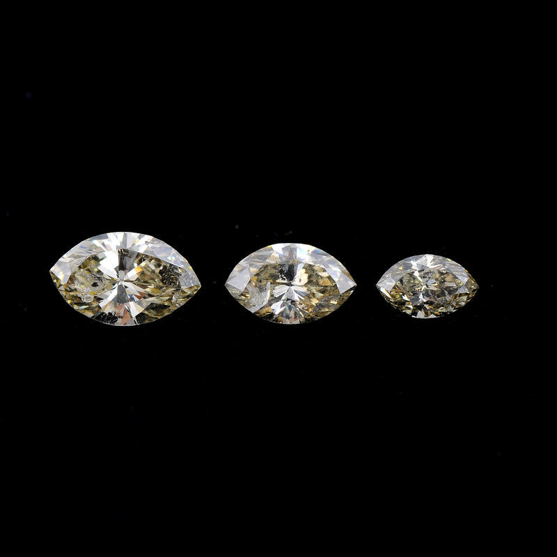 Marquise Natural Fancy Light Brownish Yellow Color Diamond 0.83 Carat - AIG Certified