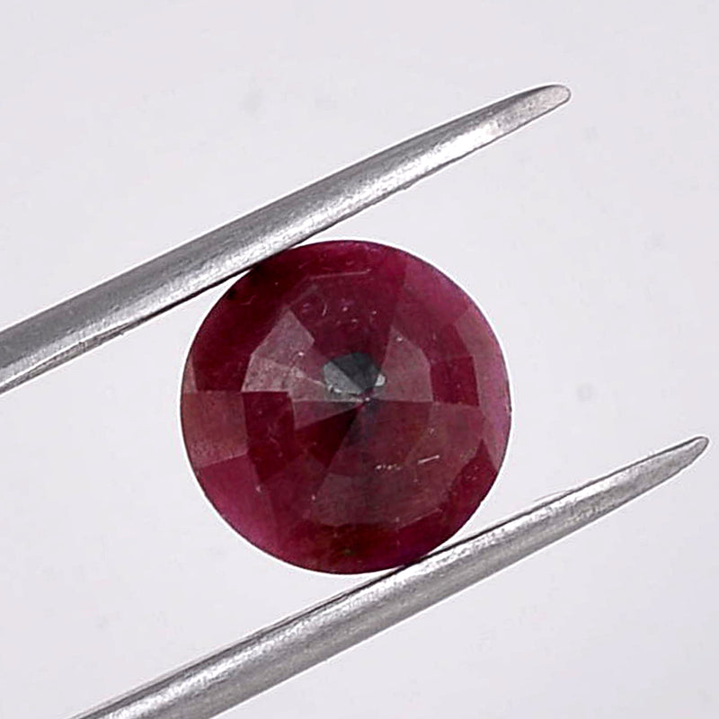 11.10 Carat Red Color Round Ruby Gemstone