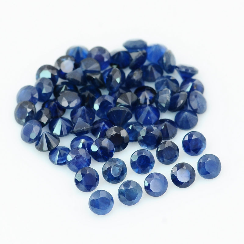 61 pcs Sapphire  - 9.03 ct - ROUND - Blue