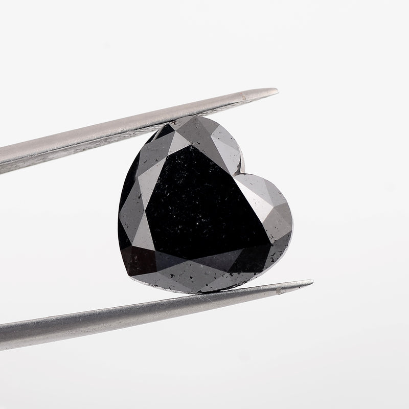 Heart Fancy Black Color Diamond 11.95 Carat - AIG Certified
