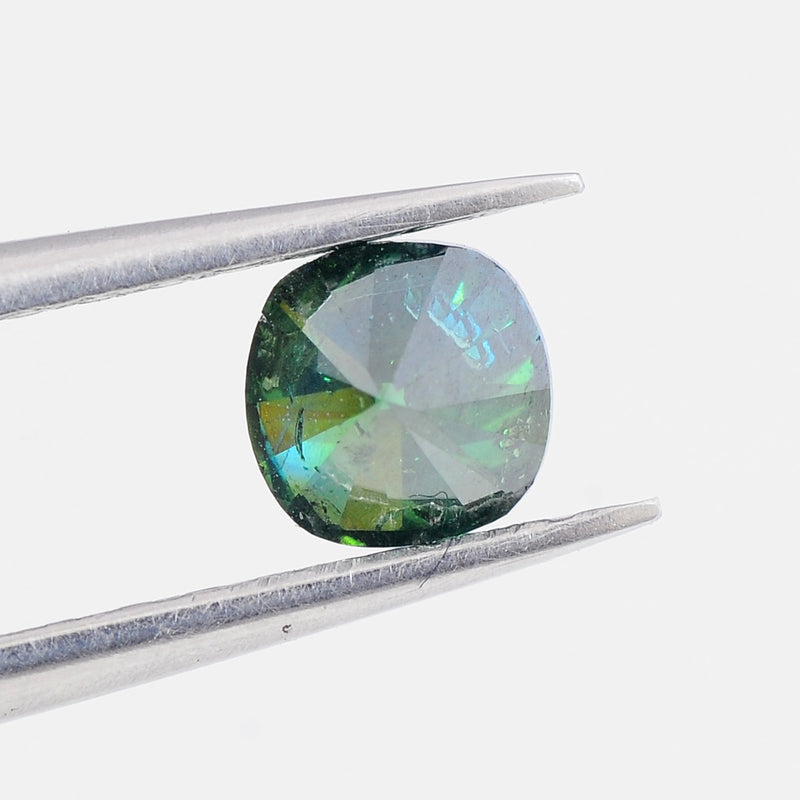 Cushion Fancy Bluish Green Color Diamond 0.51 Carat - AIG Certified