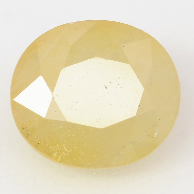 1 pcs Sapphire  - 8.24 ct - Oval - Yellow - Transparent