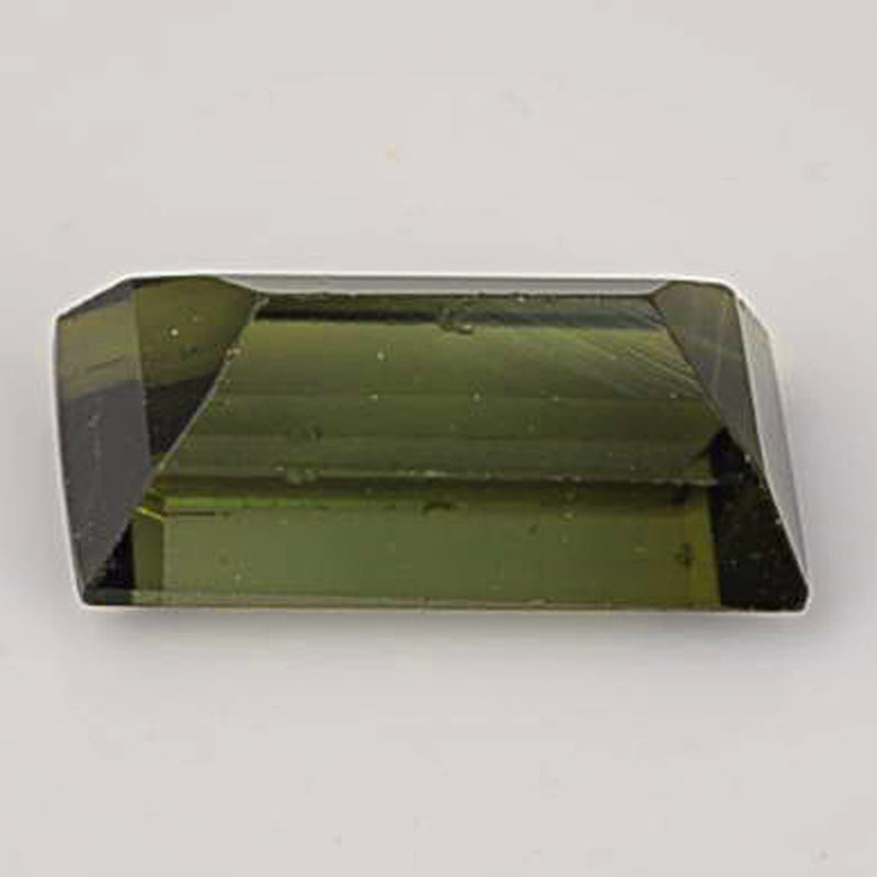3.35 Carat Green Color Baguette Tourmaline Gemstone