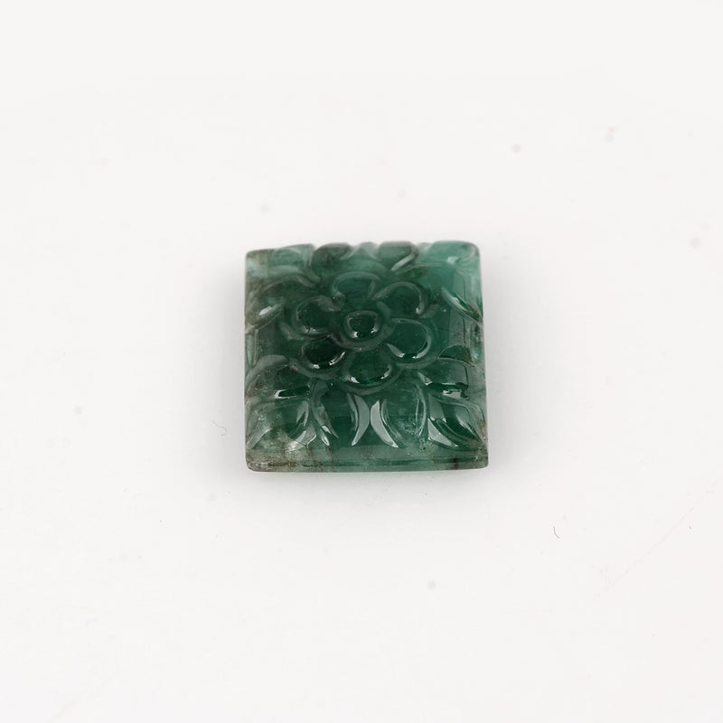 1 pcs Emerald  - 11.8 ct - Square - Green