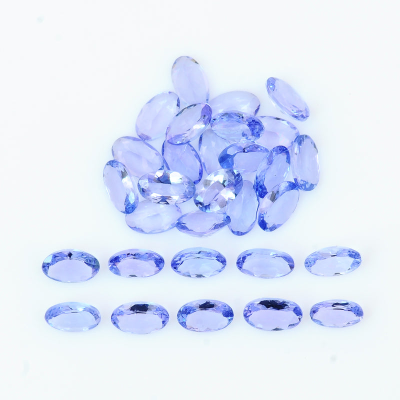 30 pcs Tanzanite  - 6.38 ct - Oval - Bluish Violet