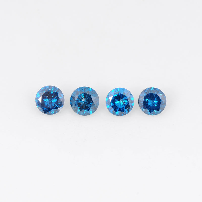 Round Fancy Intense Blue Color Diamond 1.03 Carat - AIG Certified