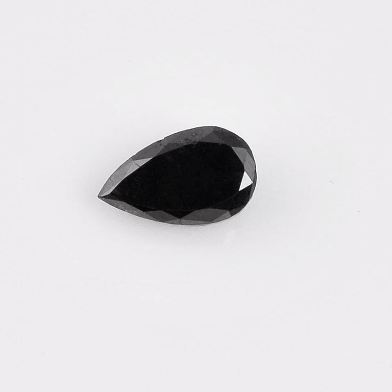 1.91 Carat Rose Cut Pear Fancy Black Diamond-AIG Certified