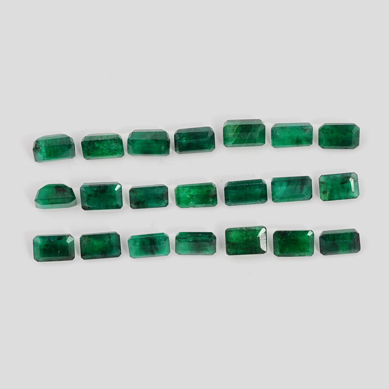 21 pcs Emerald  - 12.22 ct - Octagon - Green