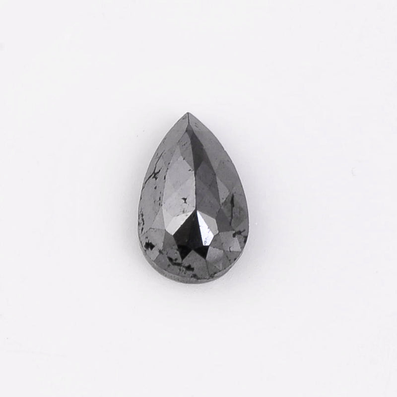 2.17 Carat Rose Cut Pear Fancy Black Diamond-AIG Certified