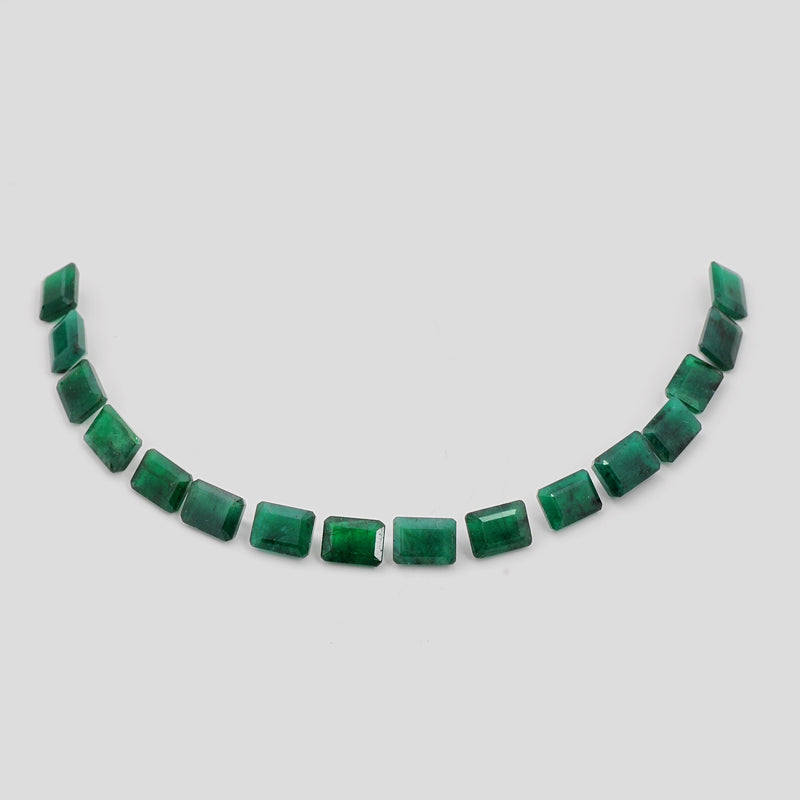16 pcs Emerald  - 26.83 ct - Octagon - Green