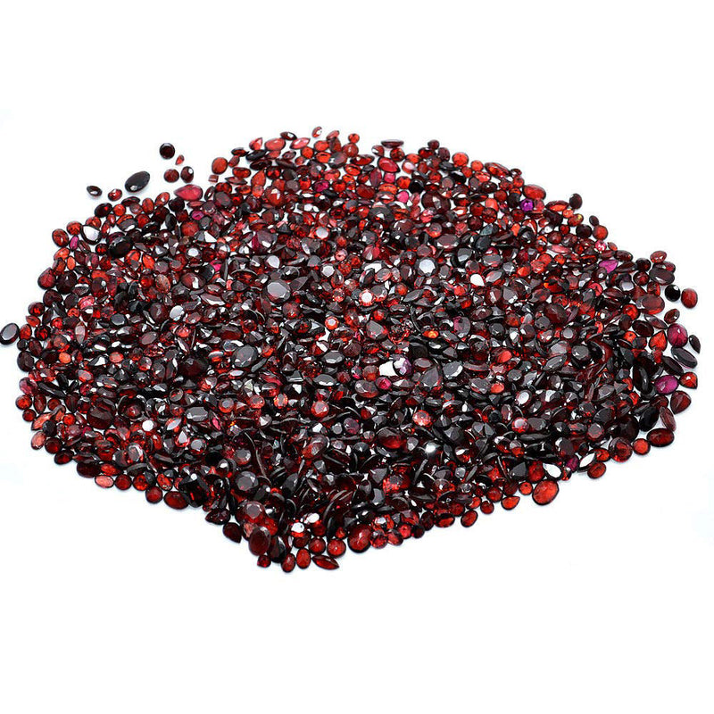 100 Carat Red Color Mix Shape Garnet Gemstone