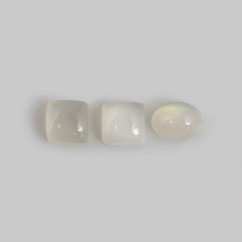 4.85 Carat White Color Mix-Shape Moonstone Gemstone