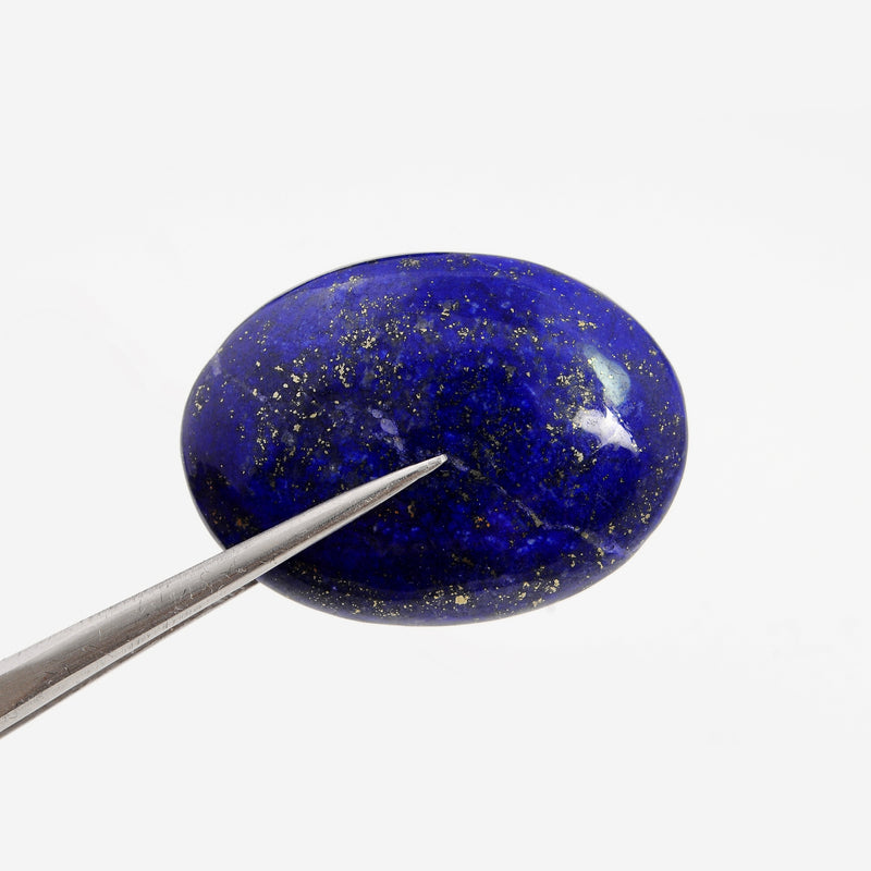 35.85 Carat Blue Color Oval Lapis Gemstone