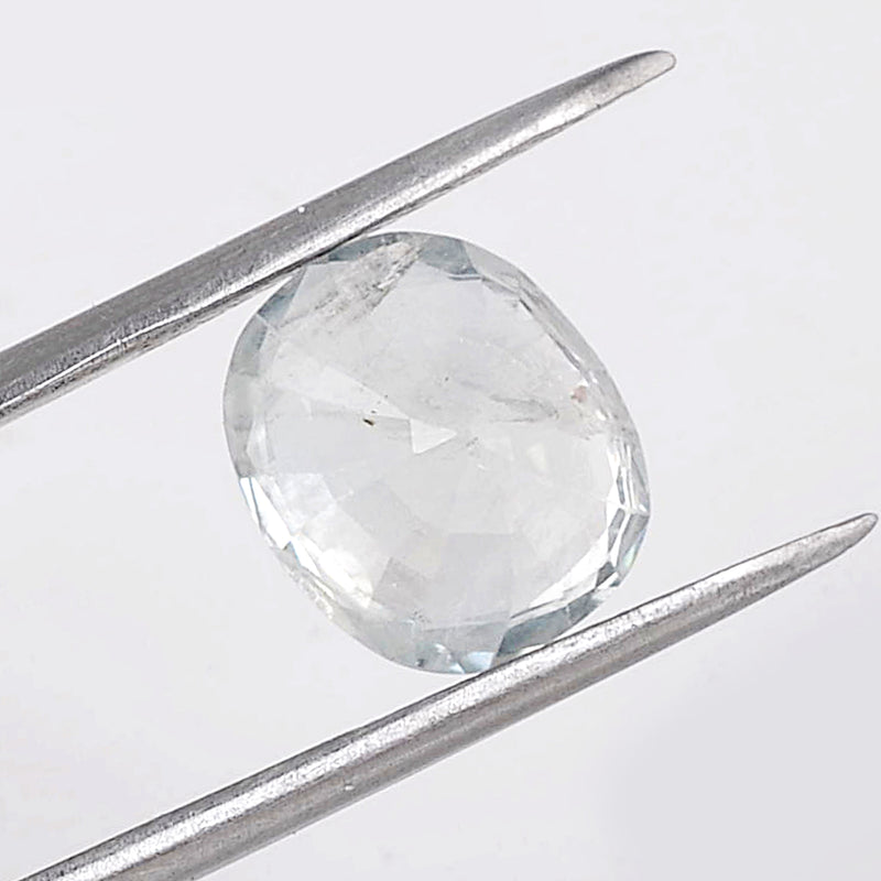 5.44 Carat White Color Oval Sapphire Gemstone