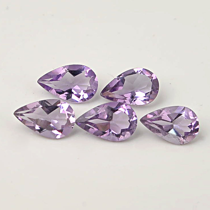 3.70 Carat Purple Color Pear Amethyst Gemstone