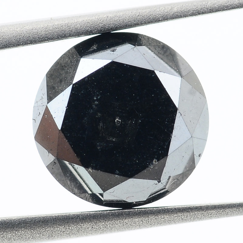 4 pcs Diamond  - 10.23 ct - ROUND - Black - N/A