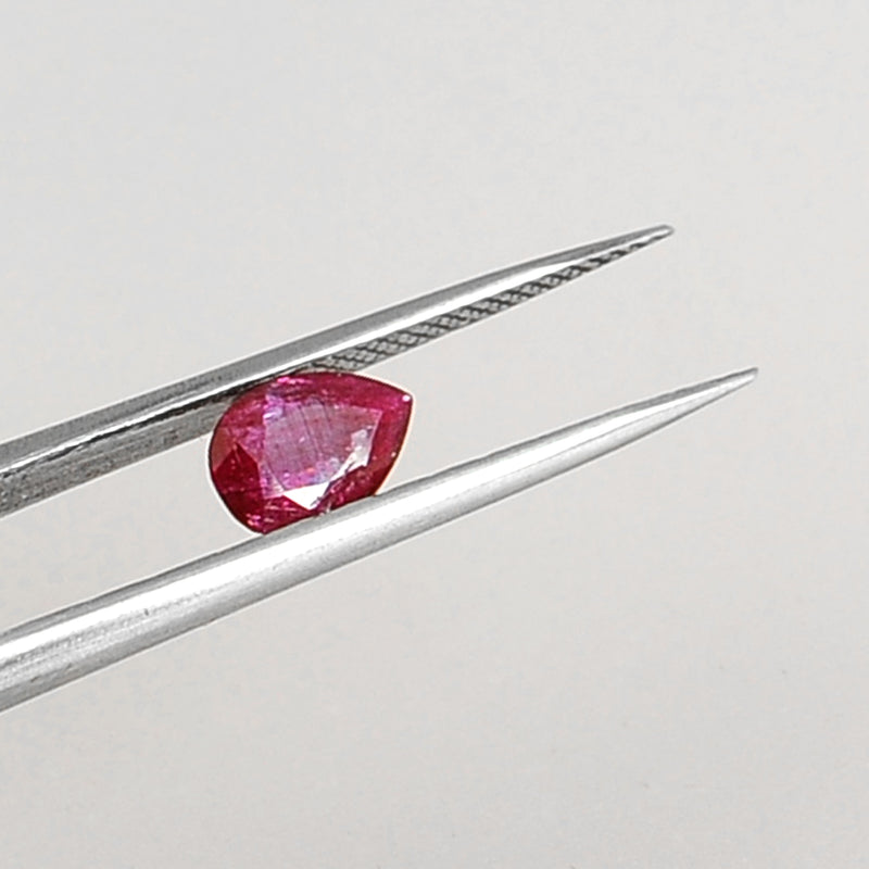 0.95 Carat Red Color Pear Ruby Gemstone